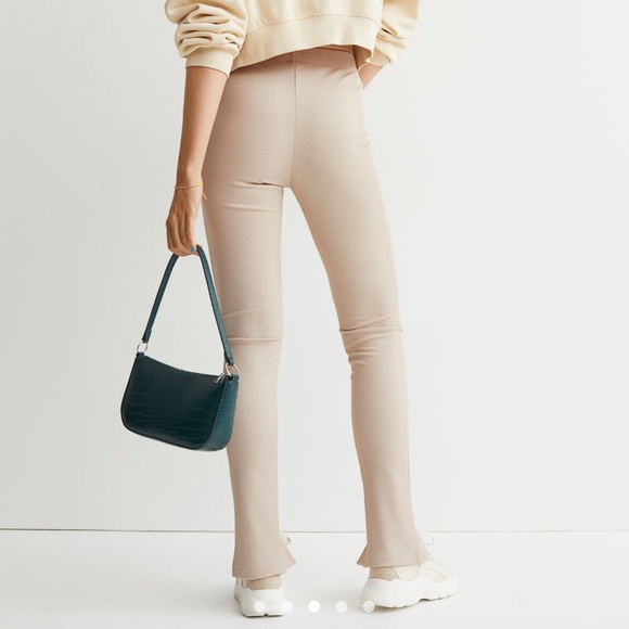 H&M Slit Detailed Leggings in the color light beige *SOLD OUT ON H&M SIGHT* - Picture 2 of 5